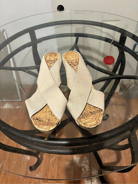 Esprit Beige Wedge Sandals